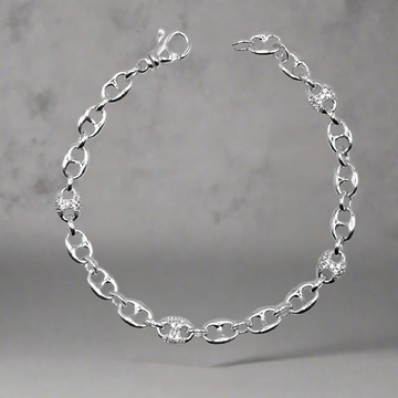 ZILVEREN LINK 7 MM ARMBAND - 925 ZILVER -