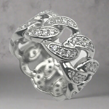 Silver cuban ring