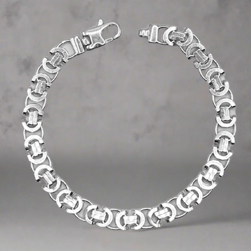 ZILVEREN PLATTE KONINGSARMBAND - 925 ZILVER -