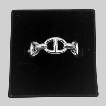 Zilveren link ring VII - 925 zilver -