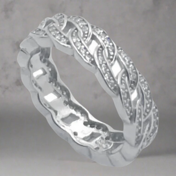 Silver Cuban ring - 925 silver -