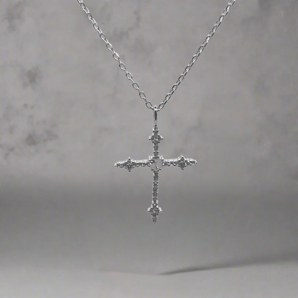 ICED OUT KRUIS KETTING - 925 ZILVER -
