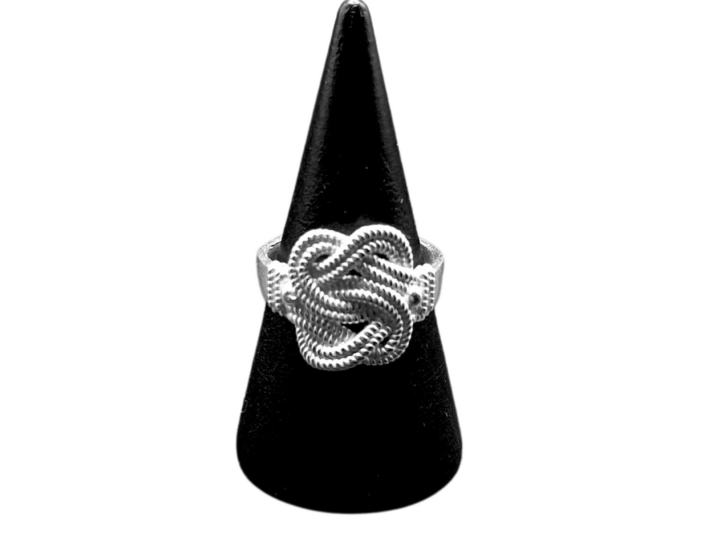 Zilveren mattenklopper ring