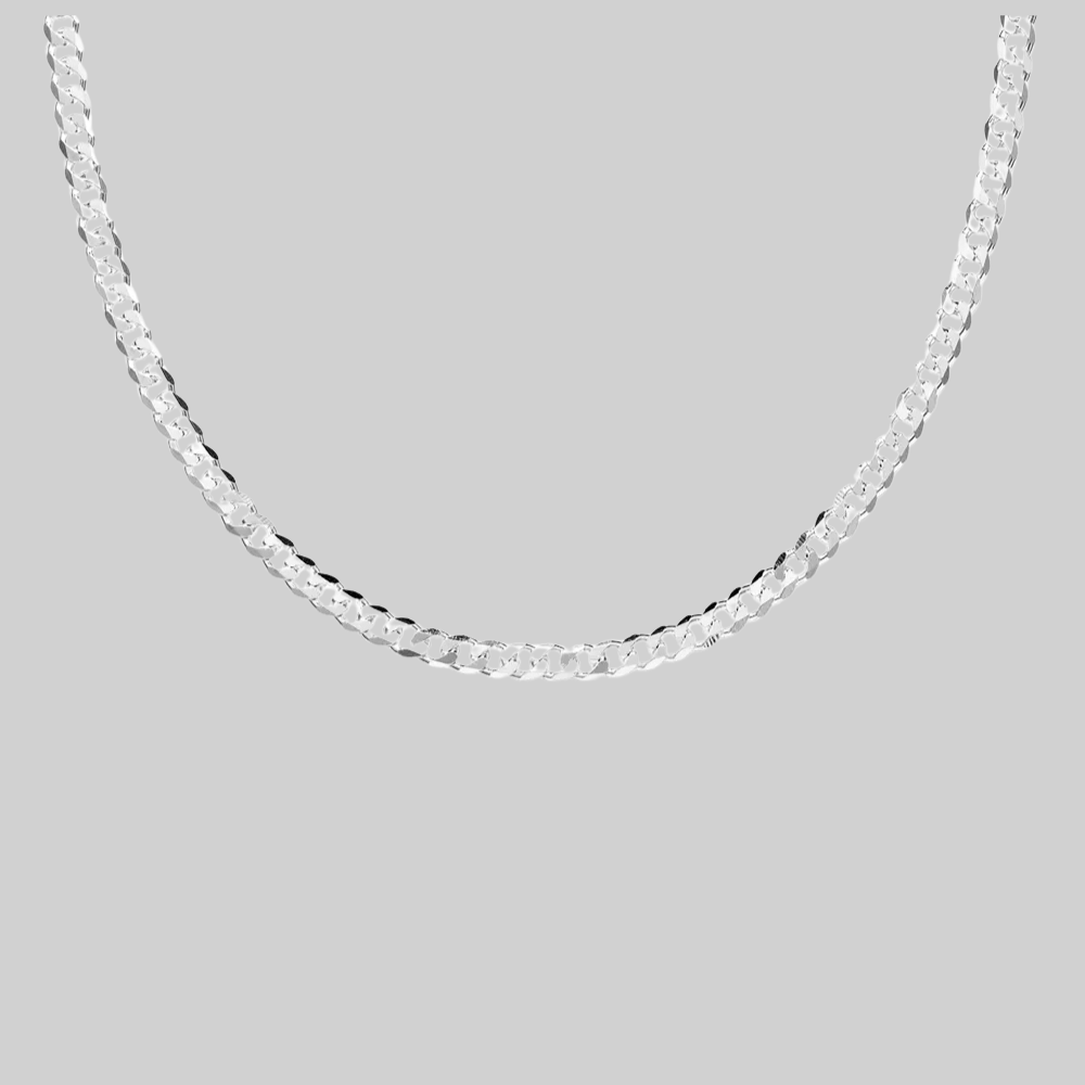 5 MM massief platte cuban ketting - 925 zilver -