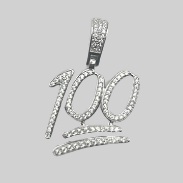 Silver 100 pendant - 925 silver -