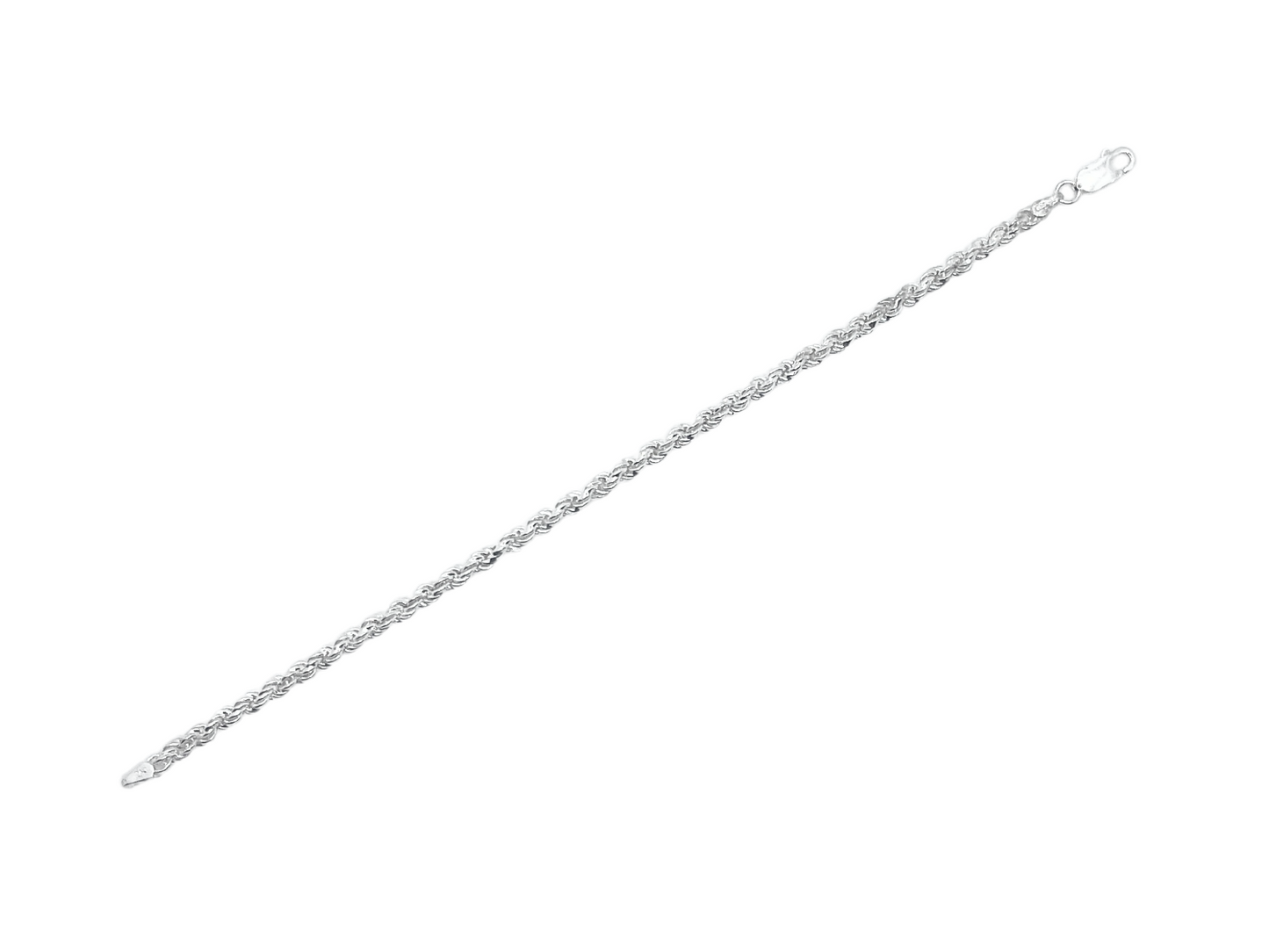 Silver rope bracelet