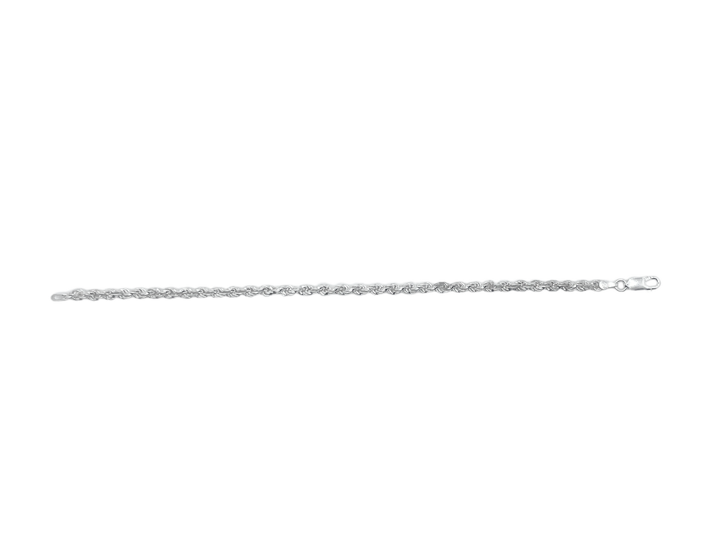 Silver rope bracelet