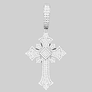 ICED OUT KRUIS HANGER IXI - 925 ZILVER -