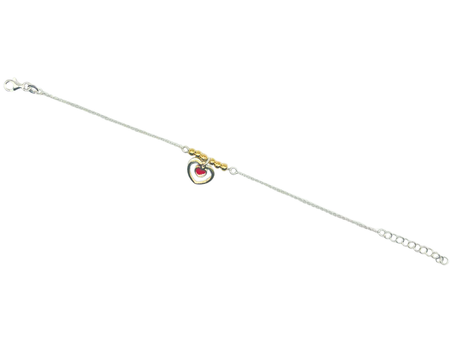 Rode valentijn armband X valentijns cadeau - 925 zilver -