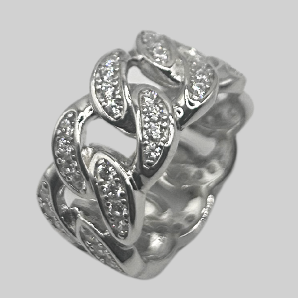 Silver cuban ring