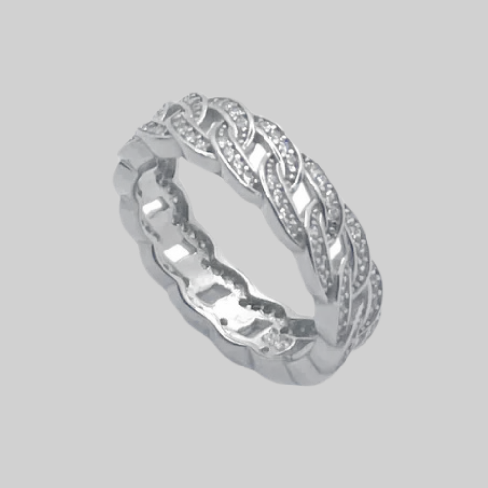 Bague cubaine Zilveren