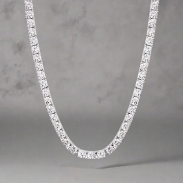 ICED OUT TENNIS CHAIN - 4MM 925 SILVER