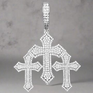 ICED OUT 3 KRUIZEN HANGER - 925 ZILVER -