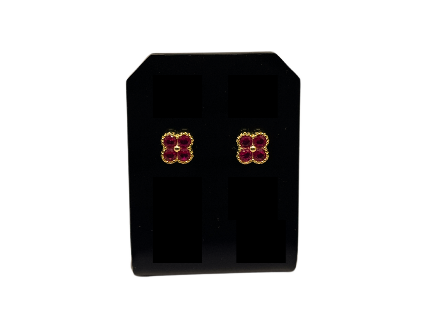 Parure trèfle argent et or