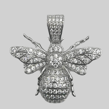 Silver bee pendant