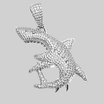 Zilveren haai hanger - 925 zilver -