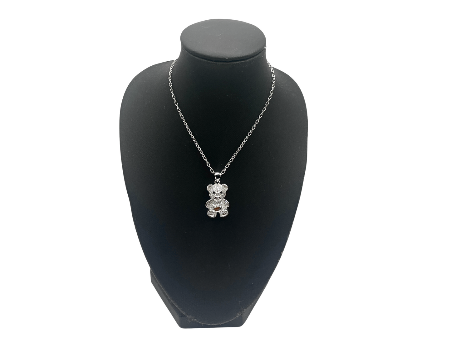Silver teddy bear set
