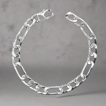 ZILVEREN 7 MM FIGARO ARMBAND - 925 ZILVER -