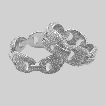 Silver link rings