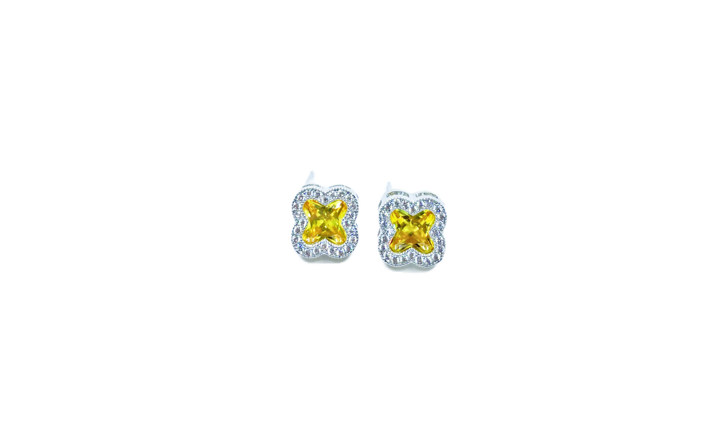 Stainless steel flower earrings