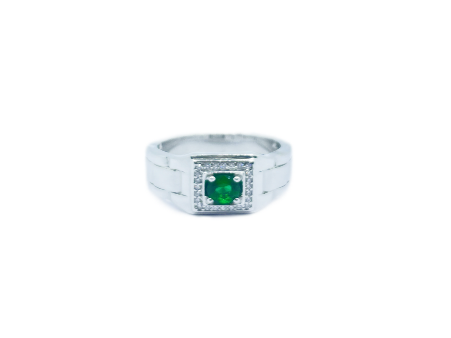 Silver crown ring