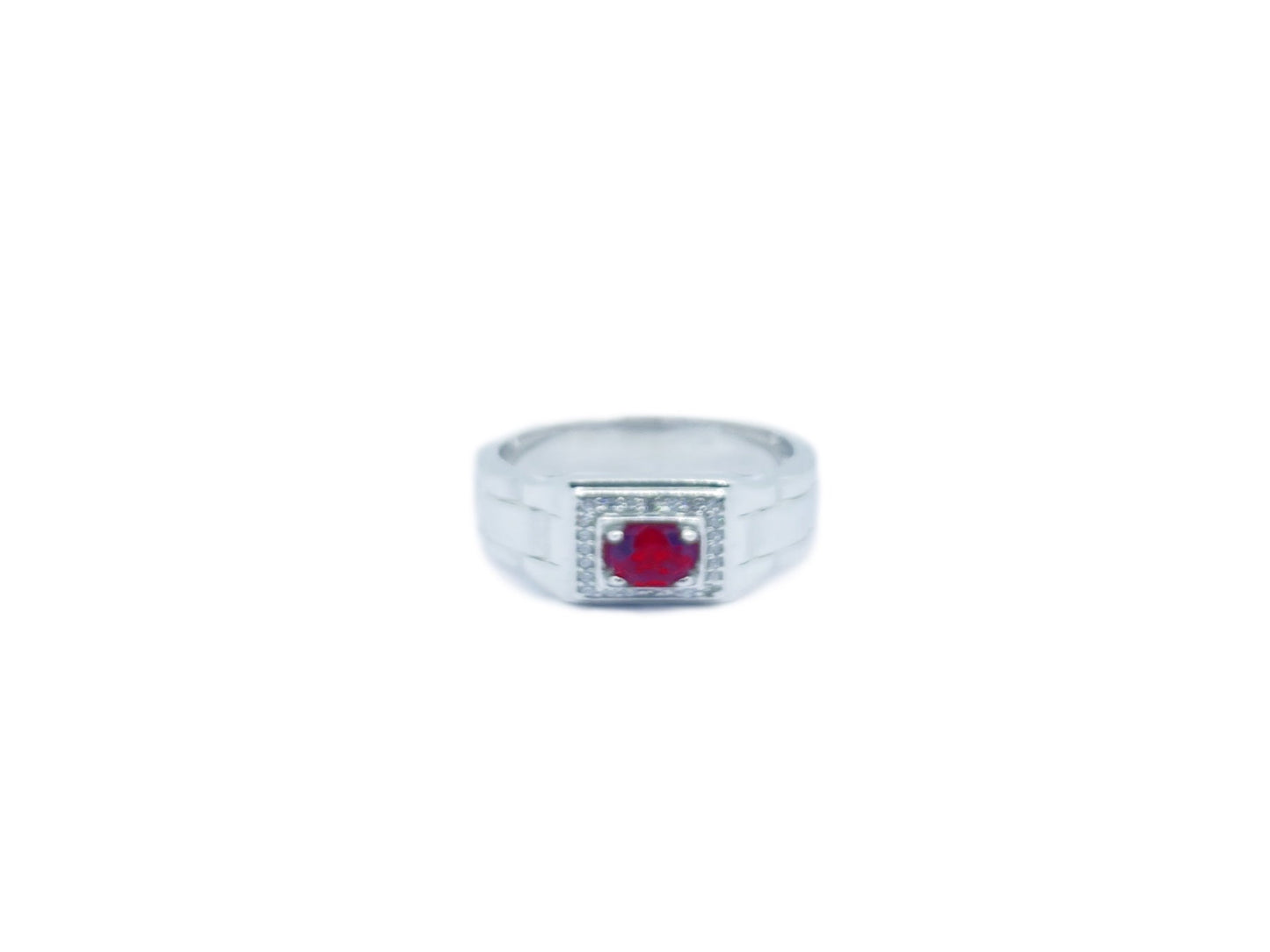 Silver crown ring