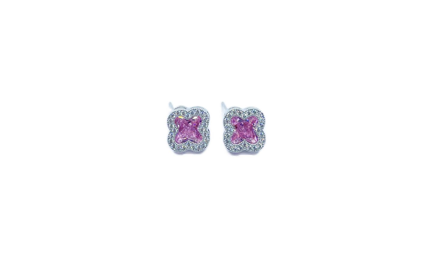 Stainless steel flower earrings