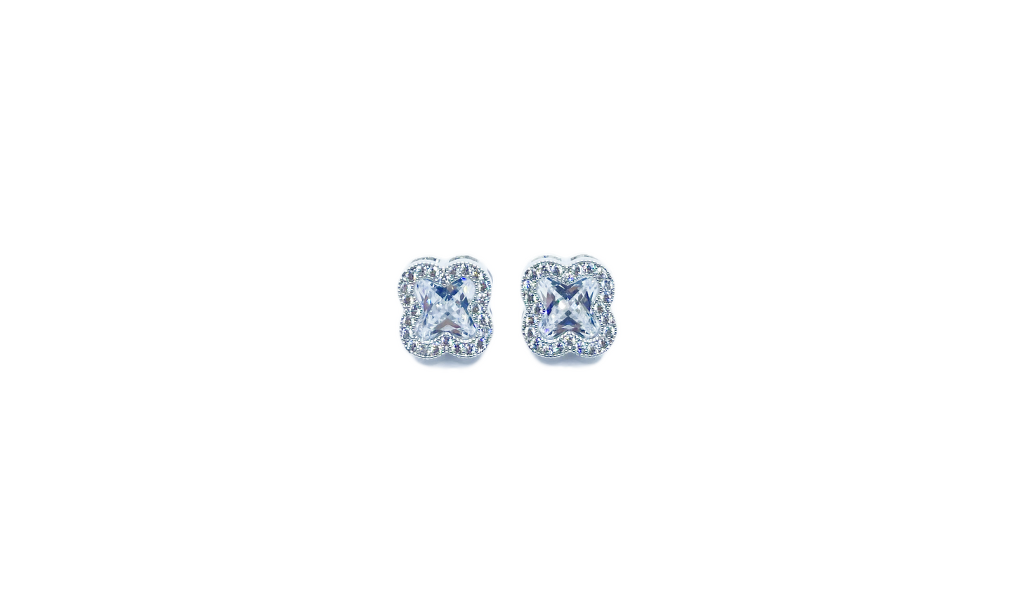 Stainless steel flower earrings