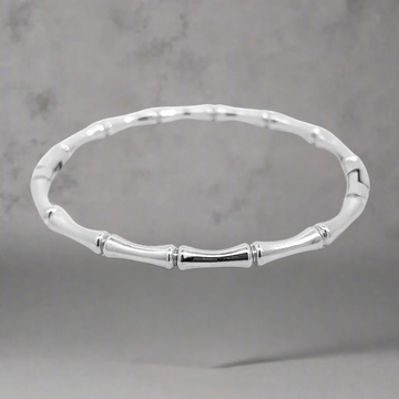 Zilveren bamboo armband - 925 zilver -