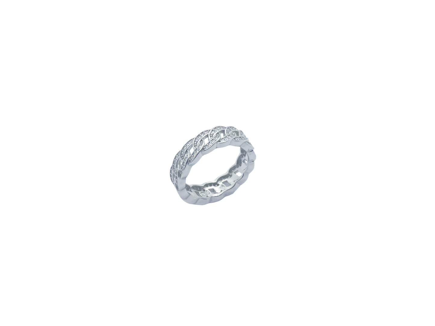 Bague cubaine Zilveren