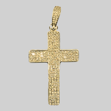 Silver gold colored cross pendant