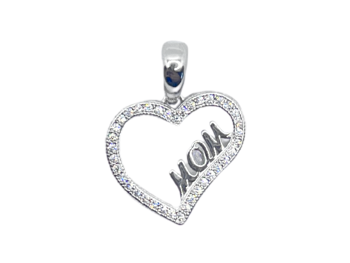 Silver Mom pendant