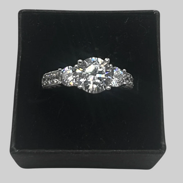 Zilveren zirkonia ring iced out - 925 zilver -