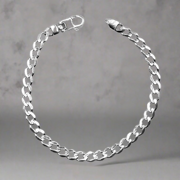 5 MM platte schakelarmband - 925 zilver -