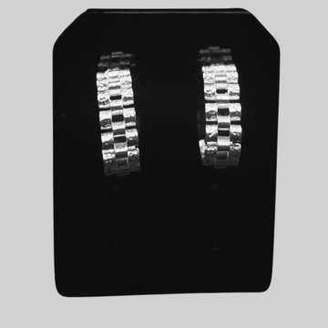 Silver chain earrings, long - 925 silver -