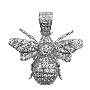Fully iced out bij hanger - 925 zilver