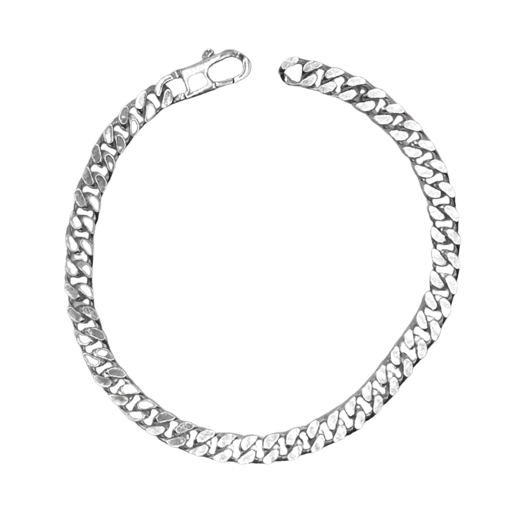 Zilveren schakel armband - 925 zilver -