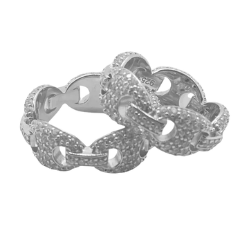 Zilveren link ringen - 925 zilver -