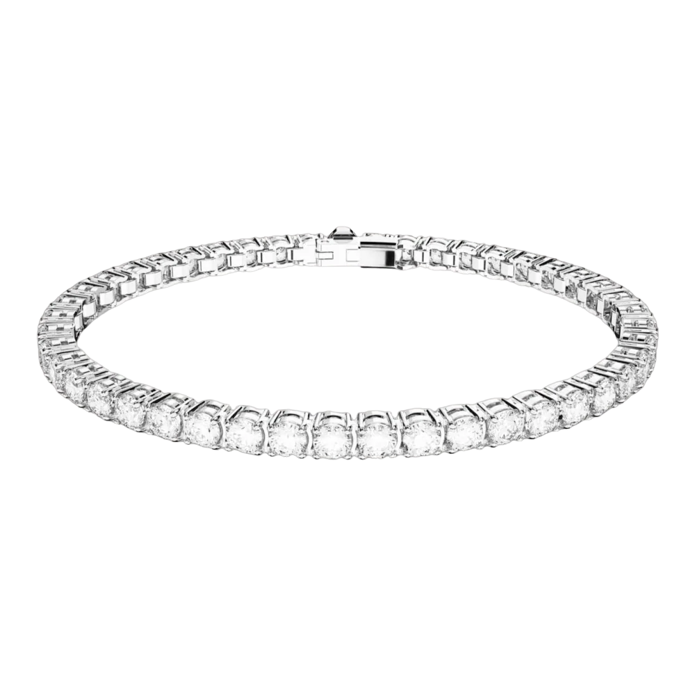 ZILVEREN WITTE 'TENNIS' ARMBAND - 925 ZILVER -