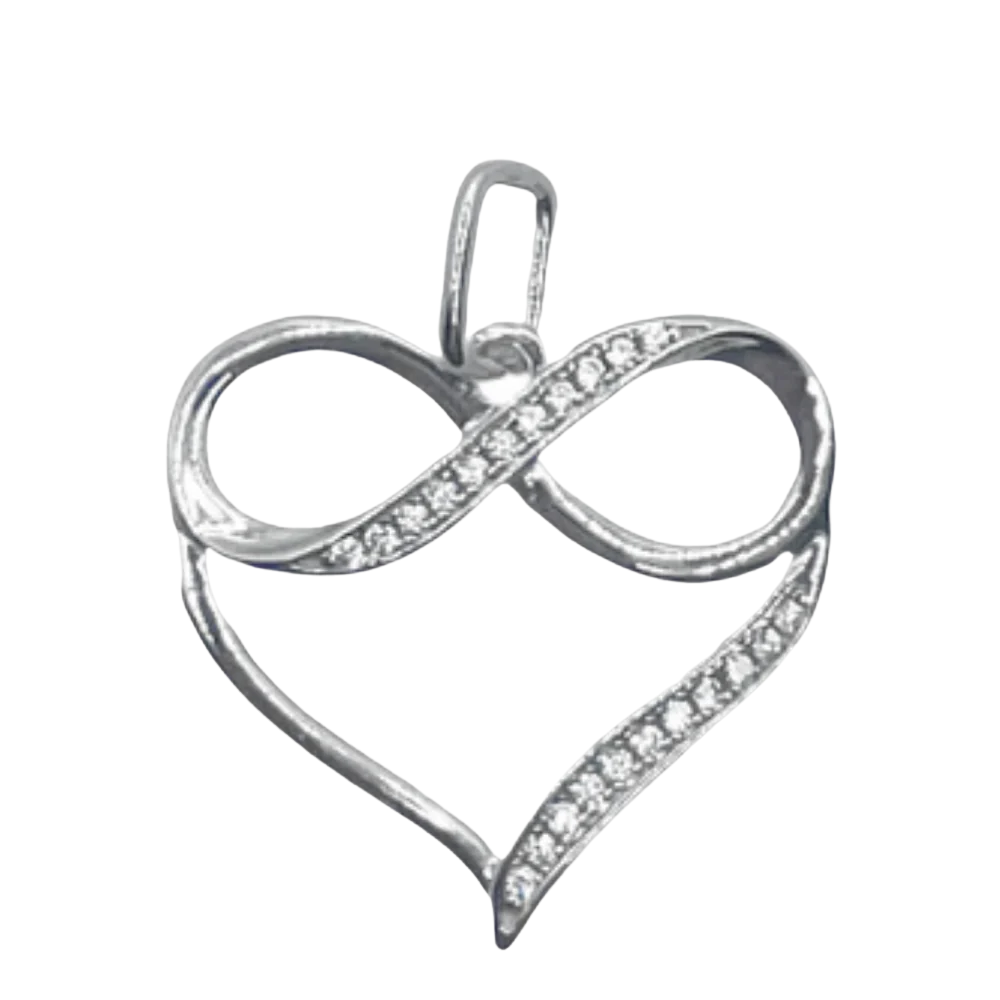 Zilveren hart hanger - 925 zilver -