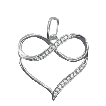 Zilveren hart hanger - 925 zilver -