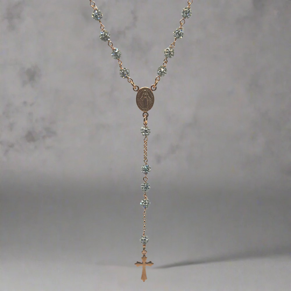 ROSÉ ROZENKRANS CHAIN - 925 ZILVER ICED OUT -