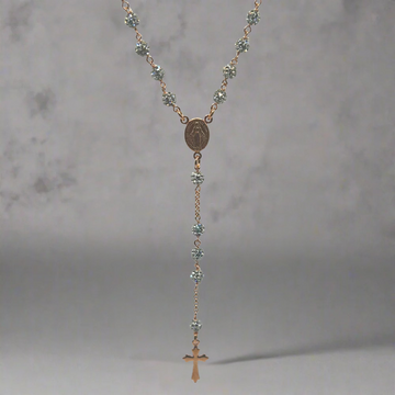 ROSÉ ROZENKRANS CHAIN - 925 ZILVER ICED OUT -