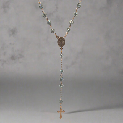 ROSÉ ROZENKRANS CHAIN - 925 ZILVER ICED OUT -