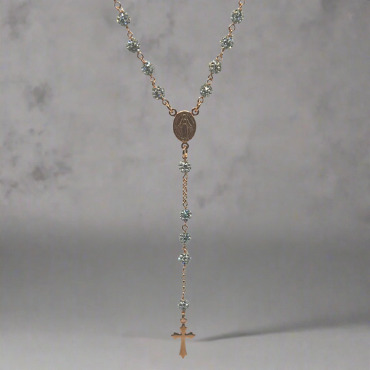 ROSÉ ROZENKRANS CHAIN - 925 ZILVER ICED OUT -
