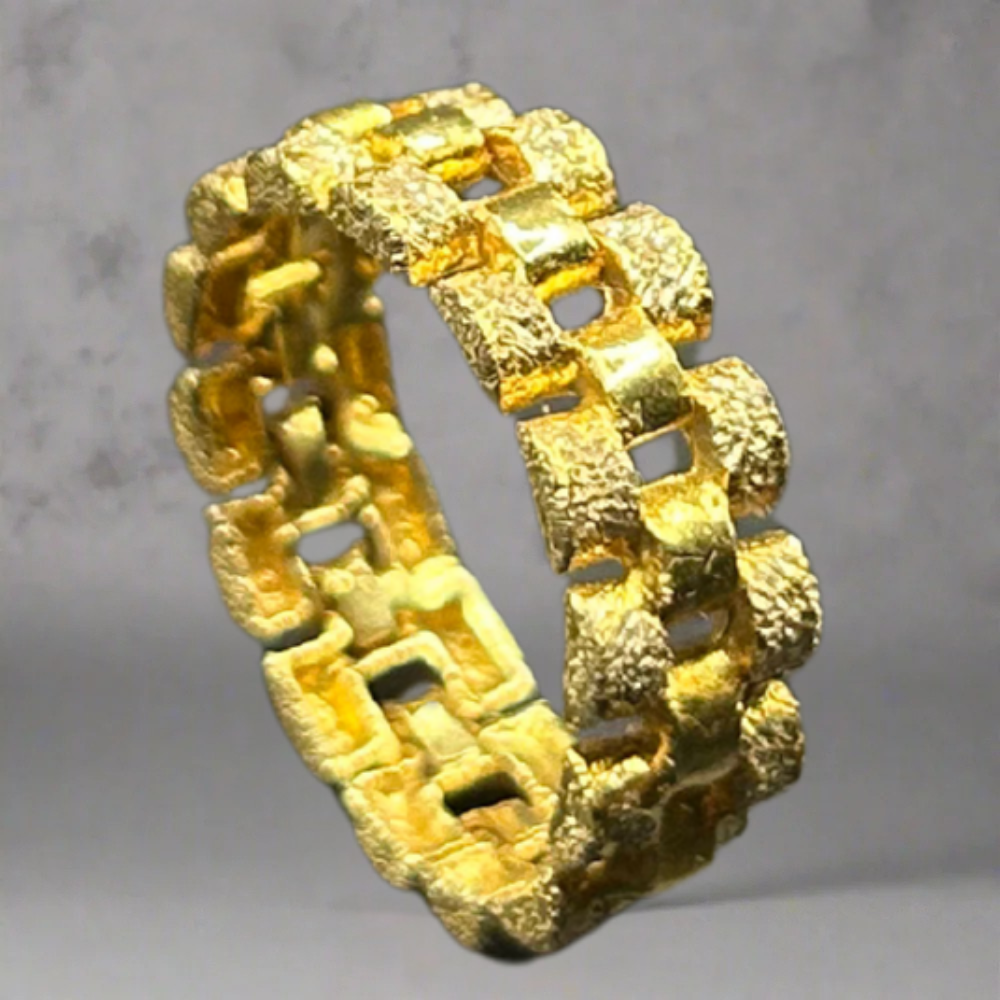 14 KARAAT 'SCHAKELRING' - 14 KARAAT GOUD -