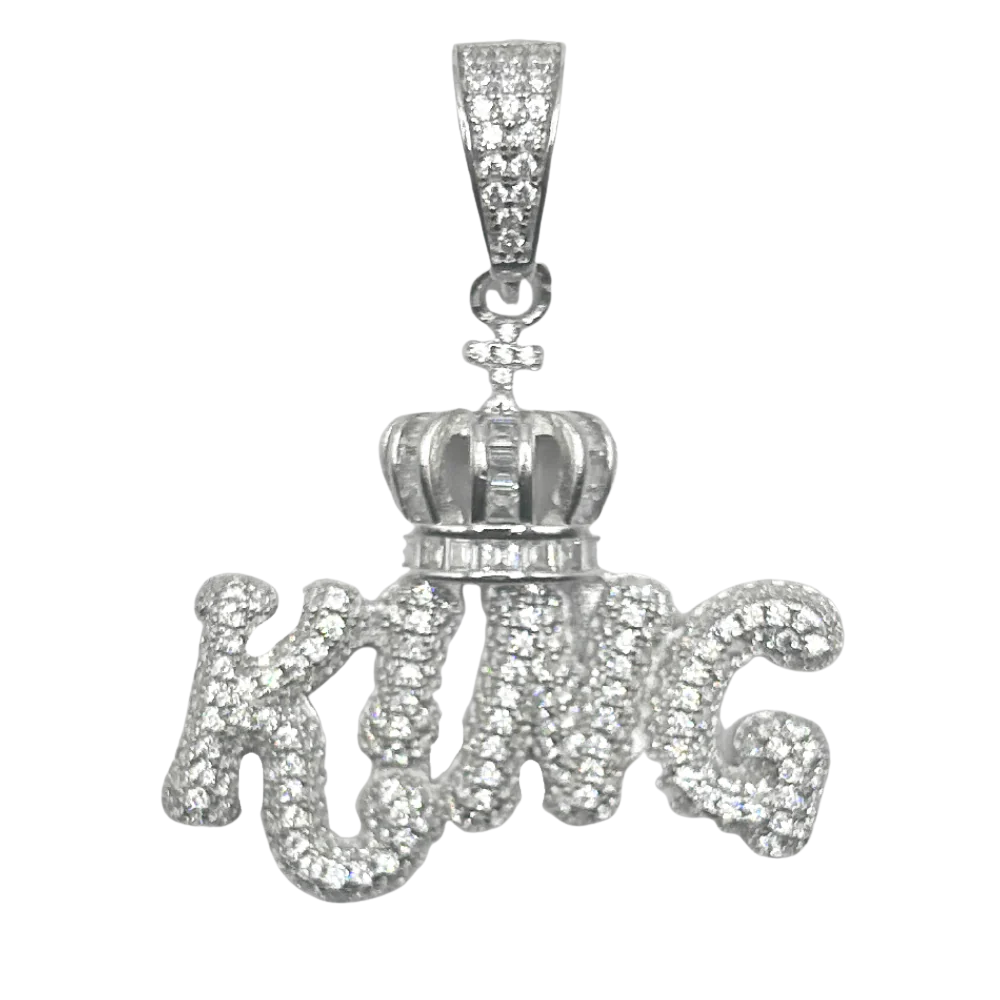 Zilveren king hanger - 925 zilver -
