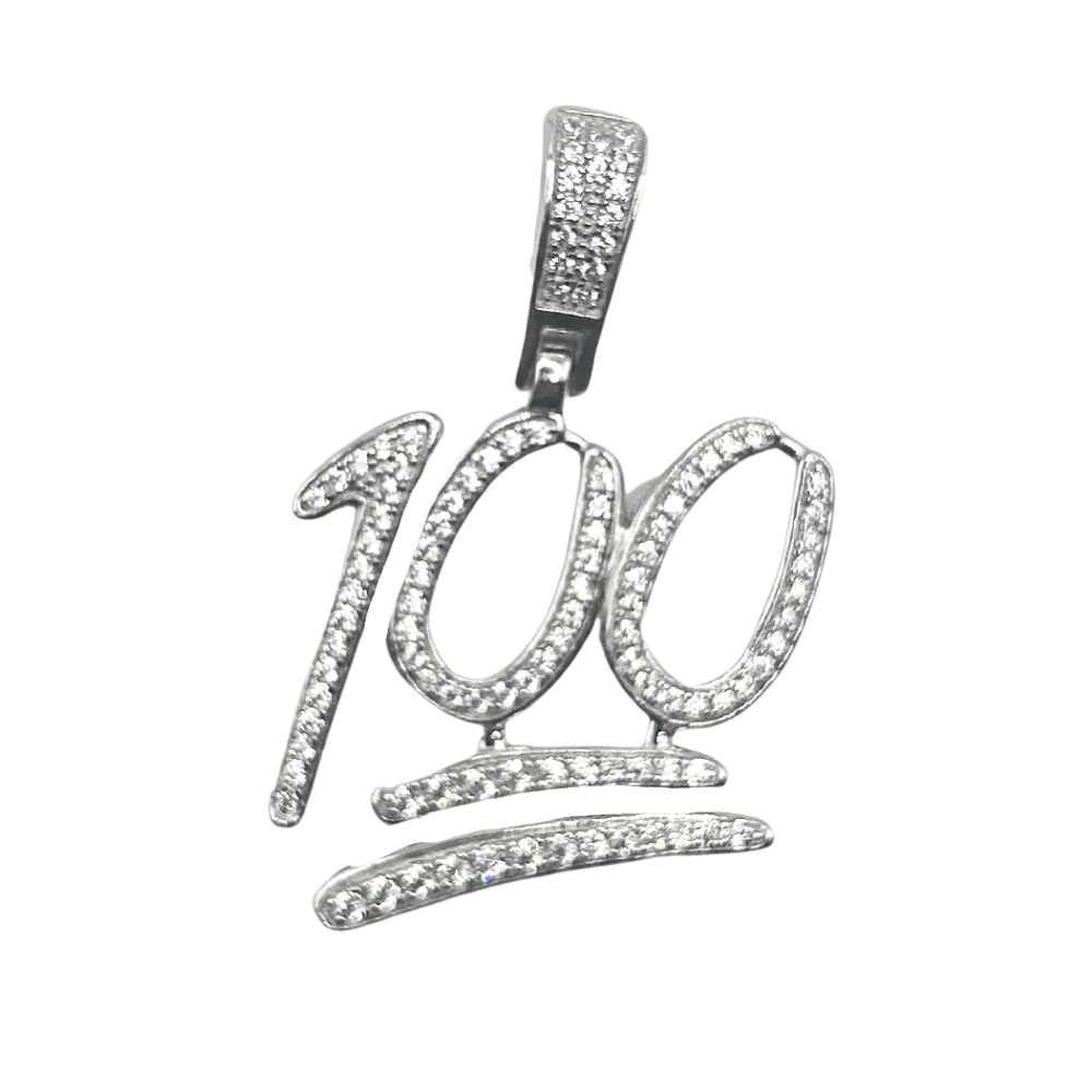 Zilveren 100 hanger - 925 zilver -