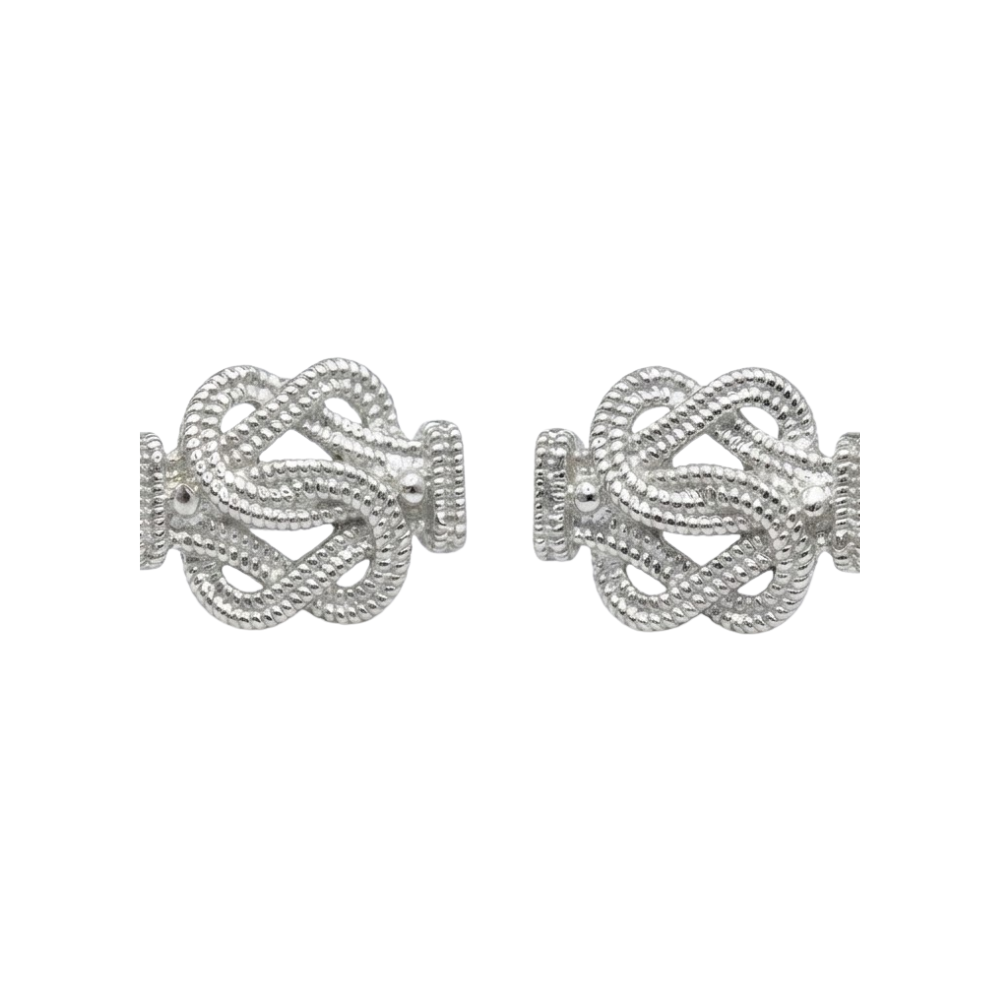 Zilveren mattenklopper oorbellen - 925 zilver -