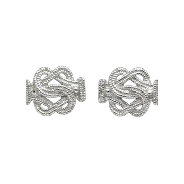 Zilveren mattenklopper oorbellen - 925 zilver -